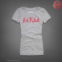 dames abercrombie fitch korte tees grijs rood Van Bekende Merken zg19g152